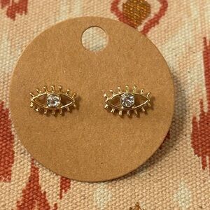 Small Gold Eye Stud Earrings